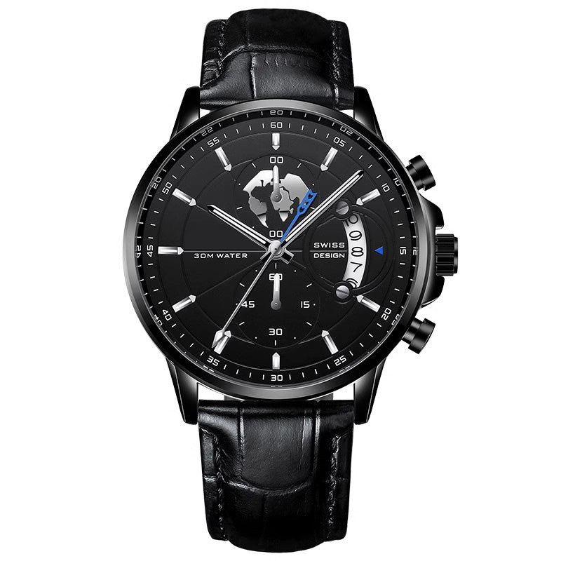💥Christmas Eve Sale: 50% OFF🌍Men's watch with globe motif in maritime style✈️Free Shipping