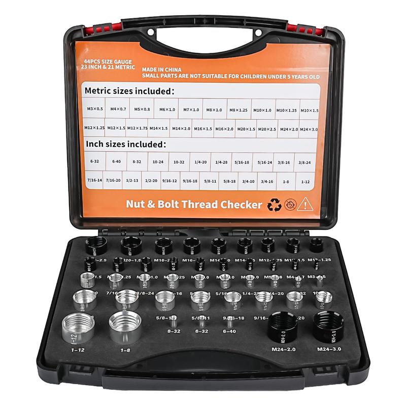 🔧 LIMITED-TIME 50% OFF! 💥 Nut & Bolt Thread Checker Kit – Dual-Sided, Military-Grade, Metric & Imperial ✨