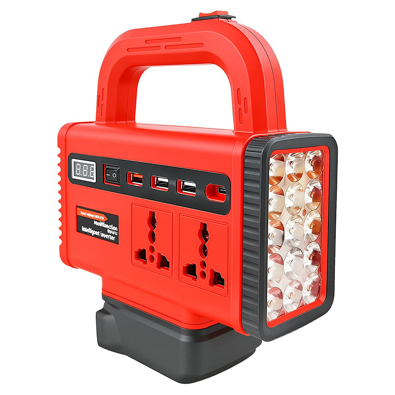 🎉2026 Hot Sale — Over 10,900 Sold!💞Portable Power Inverter with LED Work Light🔦