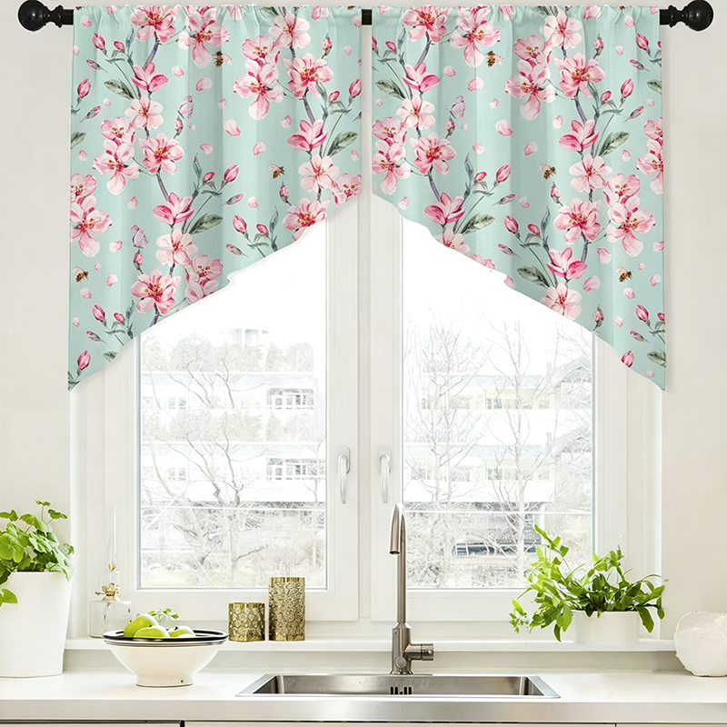 ๐ฟ Botanical Print Rod Pocket Window Curtains ๐ธ