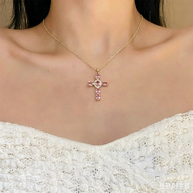 ๐ 50% OFF NOW! โจ Women's Colorful Zircon Cross Pendant Necklace โ Sparkling & lightweight โ Faith-inspired design, perfect for daily wear or gifting โ elegant and meaningful โ๏ธ