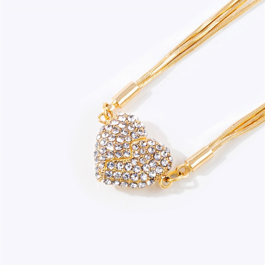✨Christmas Hot Sale Heart Diamond Necklace💕