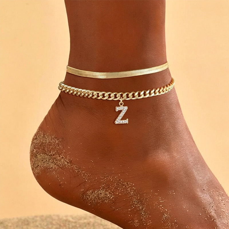 ๐ 2026 Sale โ Over 27,600 Sold! โจ Dainty Gold Initial Anklet โ Personalized Summer Sparkle ๐ฆถ