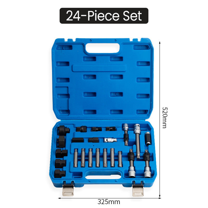 Alternator Pulley Removal Tool Kit with Organizer