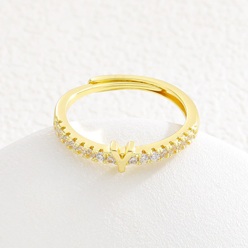 📢📢50% OFF & In stock ⏰Minimalist Adjustable Initial Ring for Women