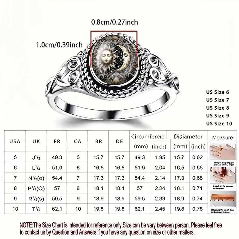 📢📢50% OFF & In Stock⏰Retro Sun and Moon Totem Ring