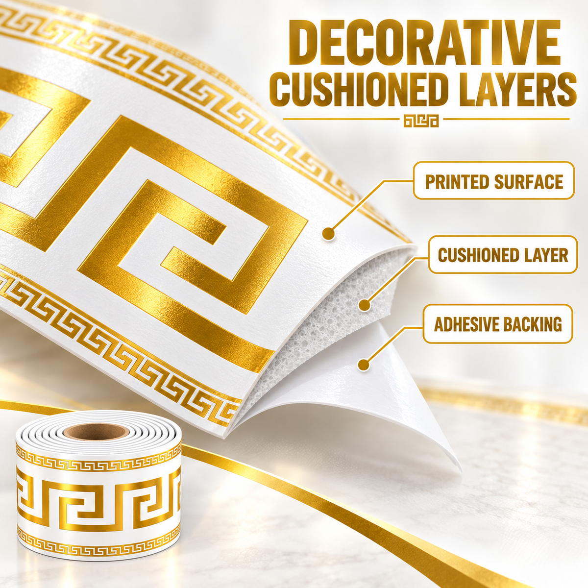 Self-Adhesive Skirting Board Border Sticker