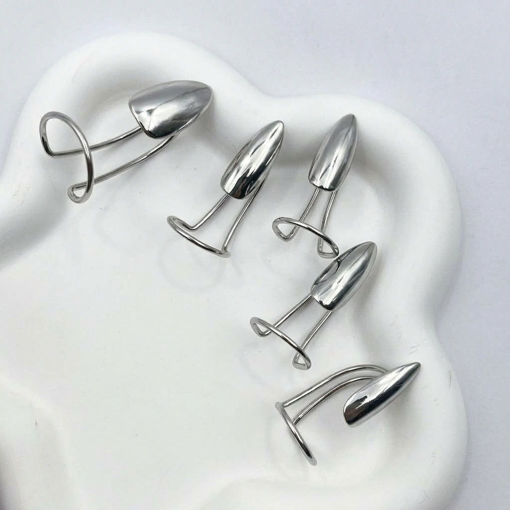 💅 50% Off Now ✨ Metal Fingertip Nail Ring Set — Adjustable & Mirror Finish 🎨