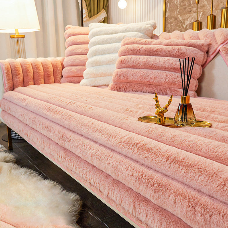 Rabbit Fur Non-Slip Plush Sofa Cover(50% OFF)
