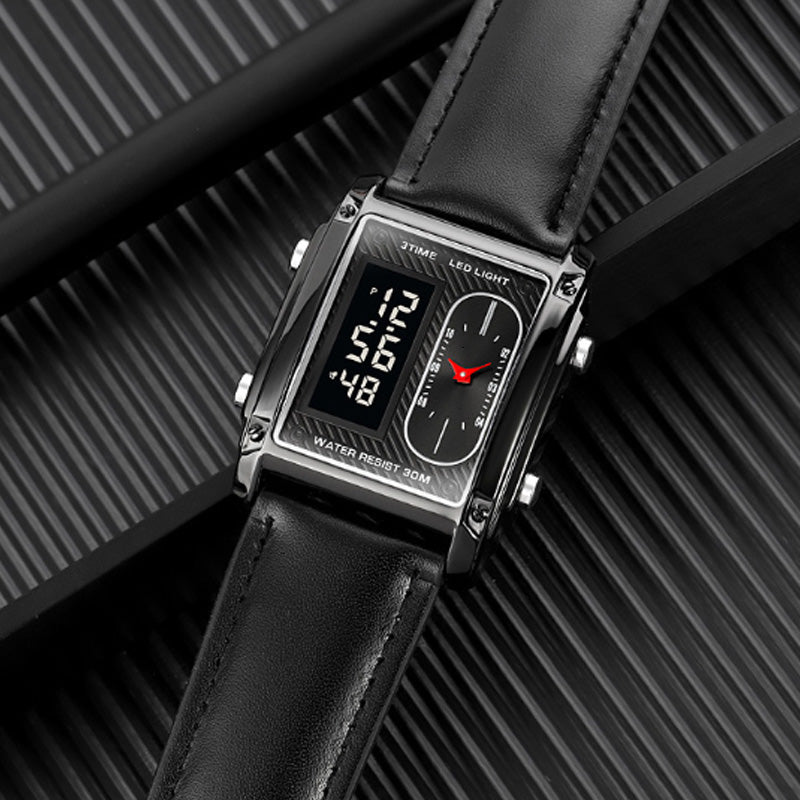 ⏳Limited time 50% OFF💥🎁Men's Square Creative Dual-Movement Multifunctional Sports Watch