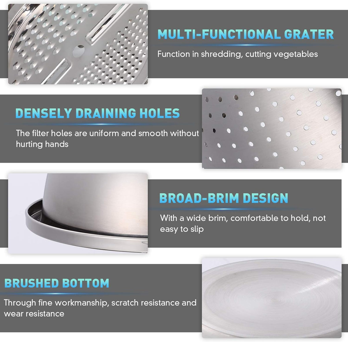 🧀🔪 50% OFF! 🥣3-in-1 Stainless Steel Grater Bowl – German Quality.