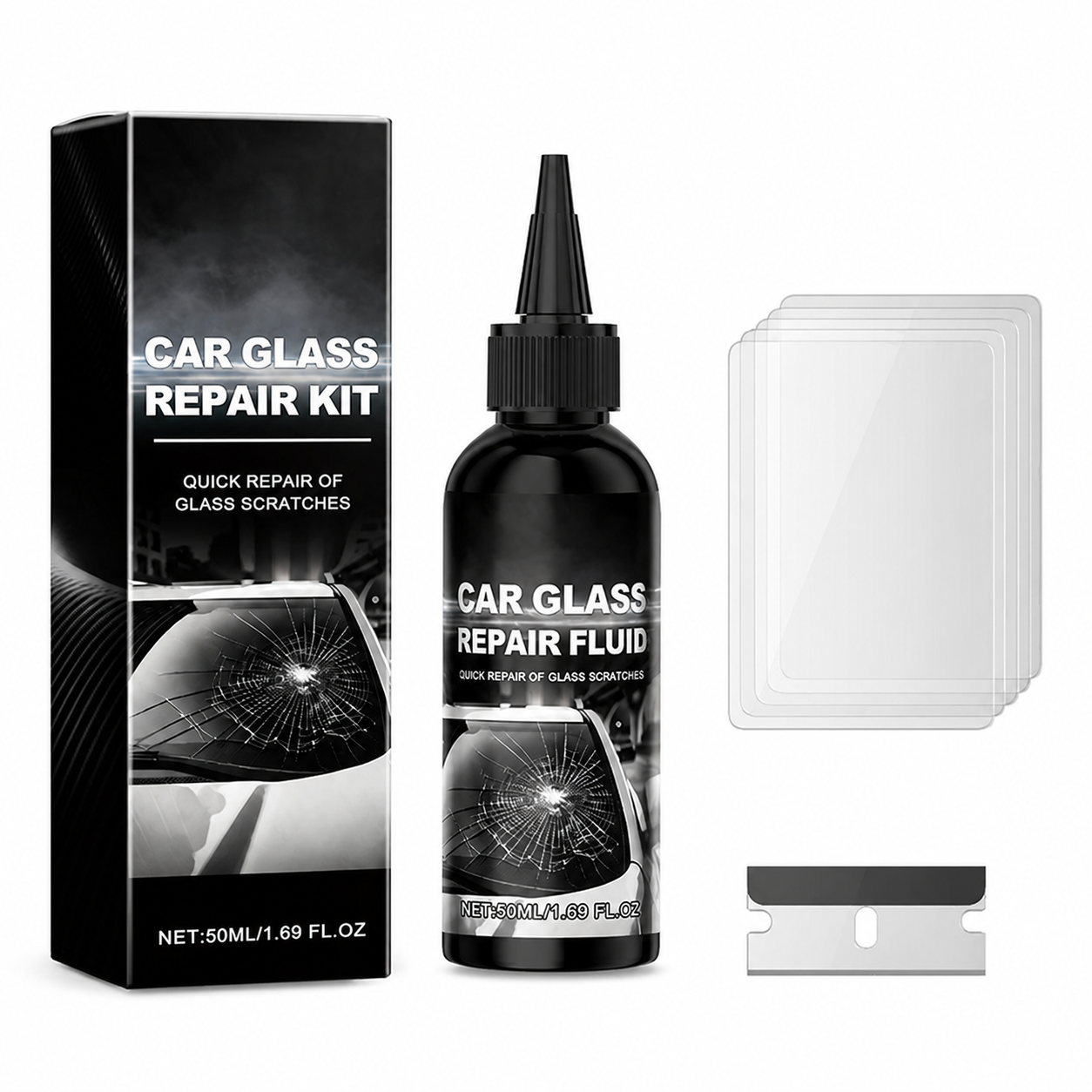 🔥Limited Time Promotion 50% OFF🔥Fast-Acting Windshield Crack & Chip Repair Kit