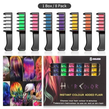 📢📢Buy 2 Get 1 Free⏰Temporary Hair Dye Chalk Comb- Cruelty Free🪮
