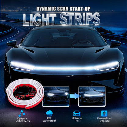 ⏳🔥LIMITED-TIME 50% OFF! ⏰Dynamic Scan HoodBeam Kit – Smooth Scanning LED Hood Light ✨