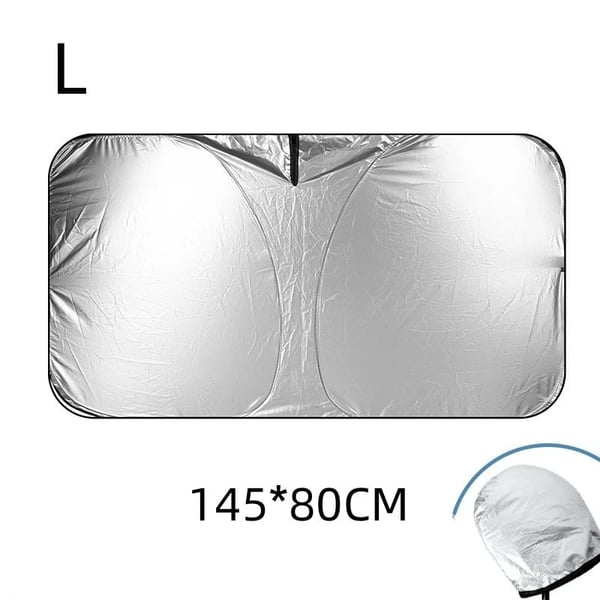 ☀️ 50% OFF NOW! 🚗 Windshield Sunshade – UV Protection, Foldable & Includes Steering Wheel Cover & Pouch 🛡️