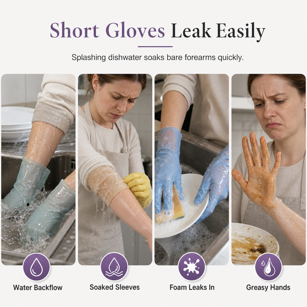 ⏳ 50% OFF! ✨ Disposable Long-Cuff Cleaning Gloves – Extended Sleeve Coverage for Splash-Prone Chores, Lightweight Film Construction, Gathered Cuff Fit & Lower-Forearm Protection – 20/50/100 Pack 🧤