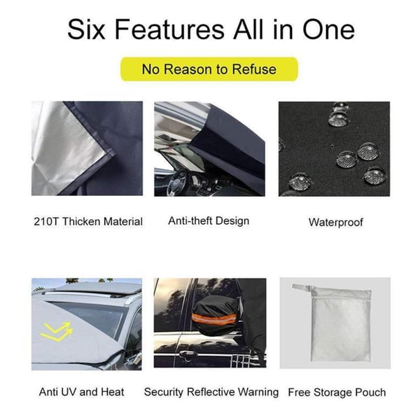 📢📢50% OFF !! ⏰Windshield Anti-Snow & Anti-Frost Cover with Mirror Protection – Ready-to-Drive in Any Weather!