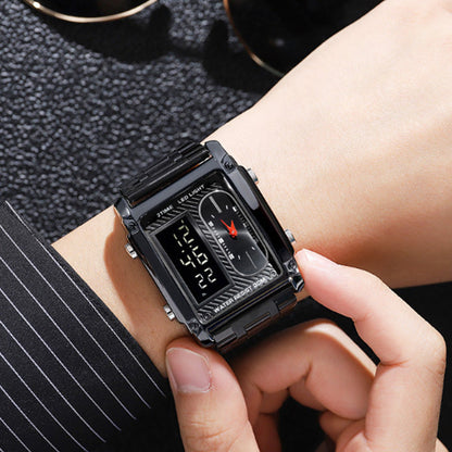 ⏳Limited time 50% OFF💥🎁Men's Square Creative Dual-Movement Multifunctional Sports Watch