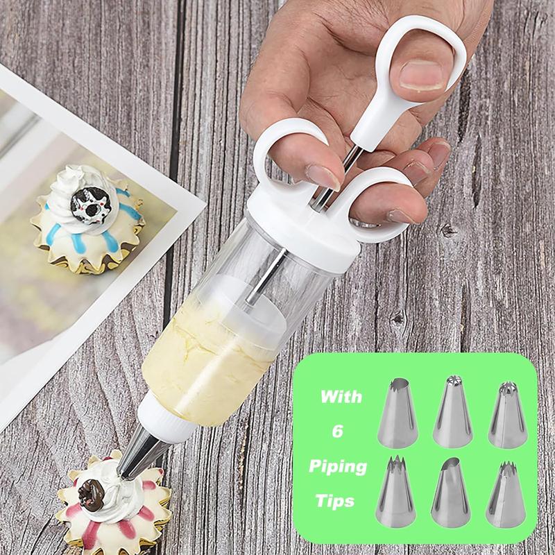 🧁 LIMITED‑TIME 50% OFF! ⚡ Stainless Steel Cake Decorating Gun Kit – Multi‑Nozzle, One‑Handed, Food‑Safe ✨