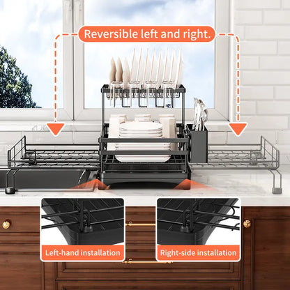 📢📢50% OFF !! ⏰Foldable Over Sink Dish Drying Rack