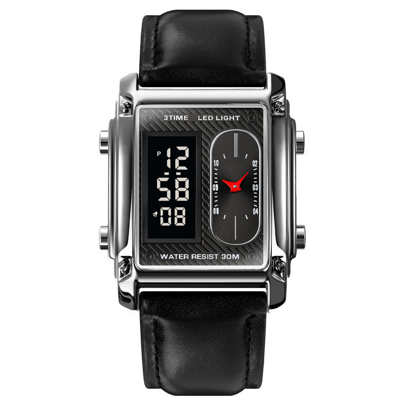 ⏳Limited time 50% OFF💥🎁Men's Square Creative Dual-Movement Multifunctional Sports Watch