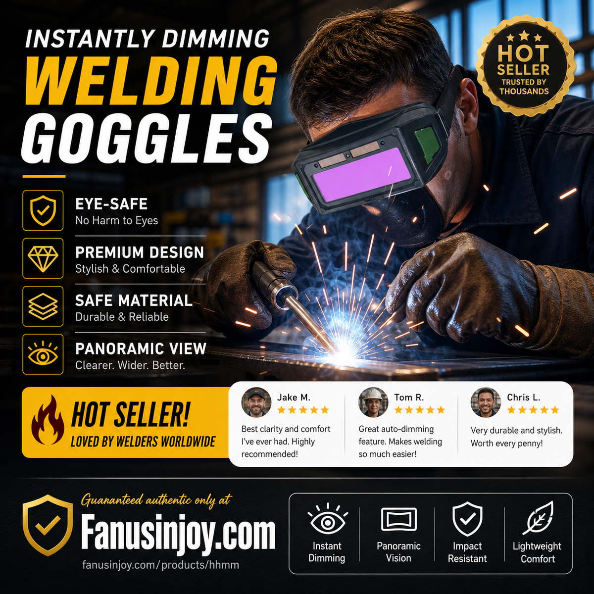 ⏳Time-Limited Special ⏰👀Professional Tools for Greater Safety & Convenience 🔥2026 New Burning Welding Eye Protection Glasses