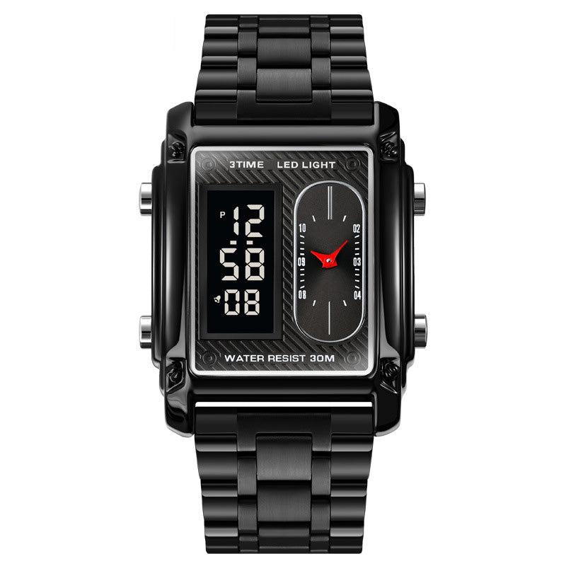 ⏳Limited time 50% OFF💥🎁Men's Square Creative Dual-Movement Multifunctional Sports Watch