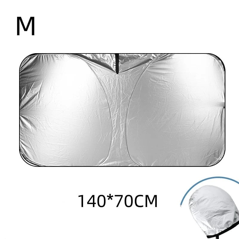 ☀️ 50% OFF NOW! 🚗 Windshield Sunshade – UV Protection, Foldable & Includes Steering Wheel Cover & Pouch 🛡️