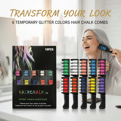 📢📢Buy 2 Get 1 Free⏰Temporary Hair Dye Chalk Comb- Cruelty Free🪮