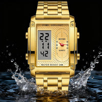 ⏳Limited time 50% OFF💥🎁Men's Square Creative Dual-Movement Multifunctional Sports Watch