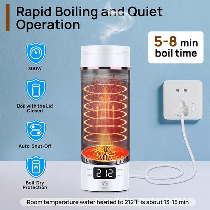 ☕ 50% OFF! ✨ 500ml Portable Travel Electric Kettle – 4-Stage Temp Control 45°C-100°C with Live LED Display, Rapid 5-Min Boiling, 12H Keep Warm, 360° Leak-Proof Sealing & Double-Layer Anti-Scald Shell – 520g for Hotel Office Travel ✈️