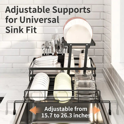 📢📢50% OFF !! ⏰Foldable Over Sink Dish Drying Rack