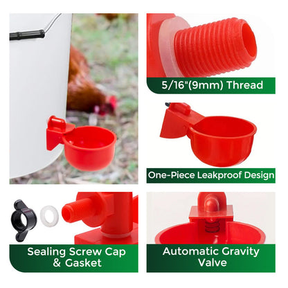 🎁Hot sale 50% OFF✨5/16 Inch Thread Automatic Poultry Water Cups