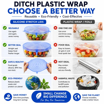 🥣 LIMITED‑TIME 50% OFF! 🫙 Adpartner Silicone Lids for Food Storage (6-Pack) ♻️