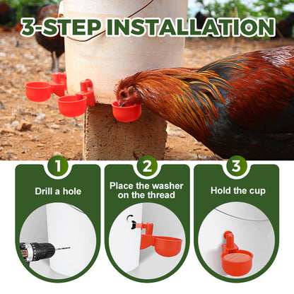 🎁Hot sale 50% OFF✨5/16 Inch Thread Automatic Poultry Water Cups