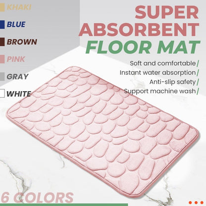 🛁 NOW 50% OFF! Memory Foam Bath Mat – Non-Slip & Super Absorbent | Soft, Comfortable & Quick-Drying | Soft-Stone Texture ✨