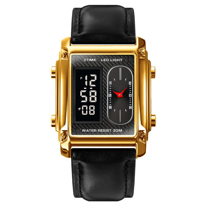 ⏳Limited time 50% OFF💥🎁Men's Square Creative Dual-Movement Multifunctional Sports Watch