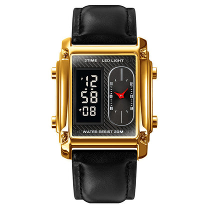 ⏳Limited time 50% OFF💥🎁Men's Square Creative Dual-Movement Multifunctional Sports Watch