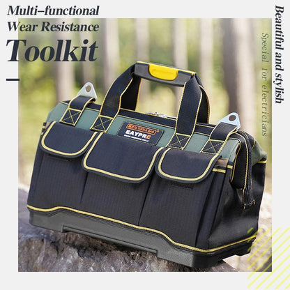 🧰 50% OFF NOW! 🔧 Large Capacity Tool Bag – Thickened Waterproof Oxford Cloth, Plastic Bottom & Shoulder Strap – For Repairs & Hardware 🛠️