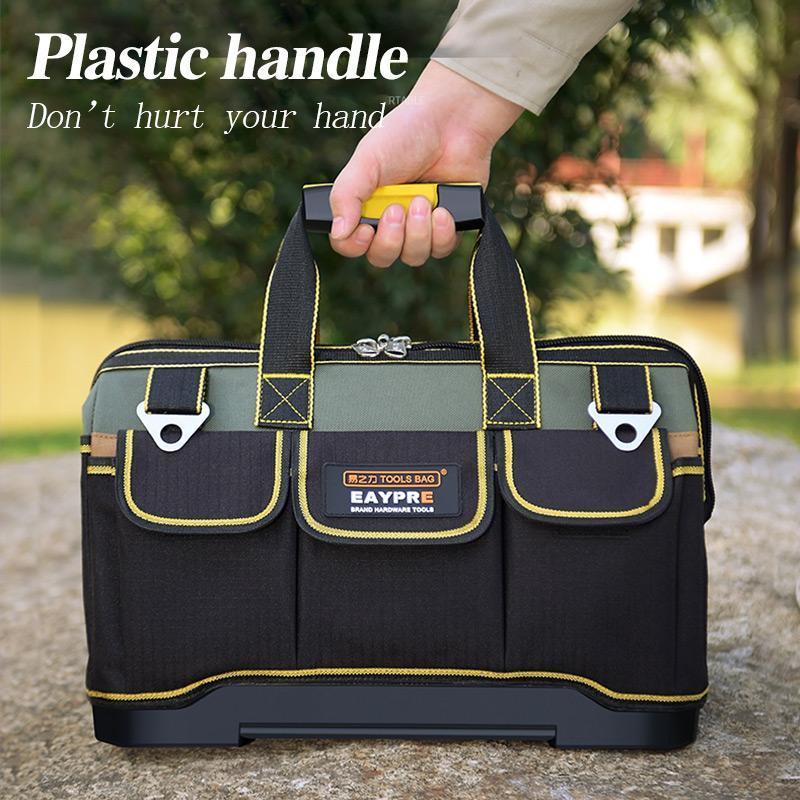 🧰 50% OFF NOW! 🔧 Large Capacity Tool Bag – Thickened Waterproof Oxford Cloth, Plastic Bottom & Shoulder Strap – For Repairs & Hardware 🛠️