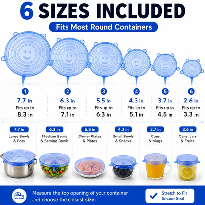 🥣 LIMITED‑TIME 50% OFF! 🫙 Adpartner Silicone Lids for Food Storage (6-Pack) ♻️