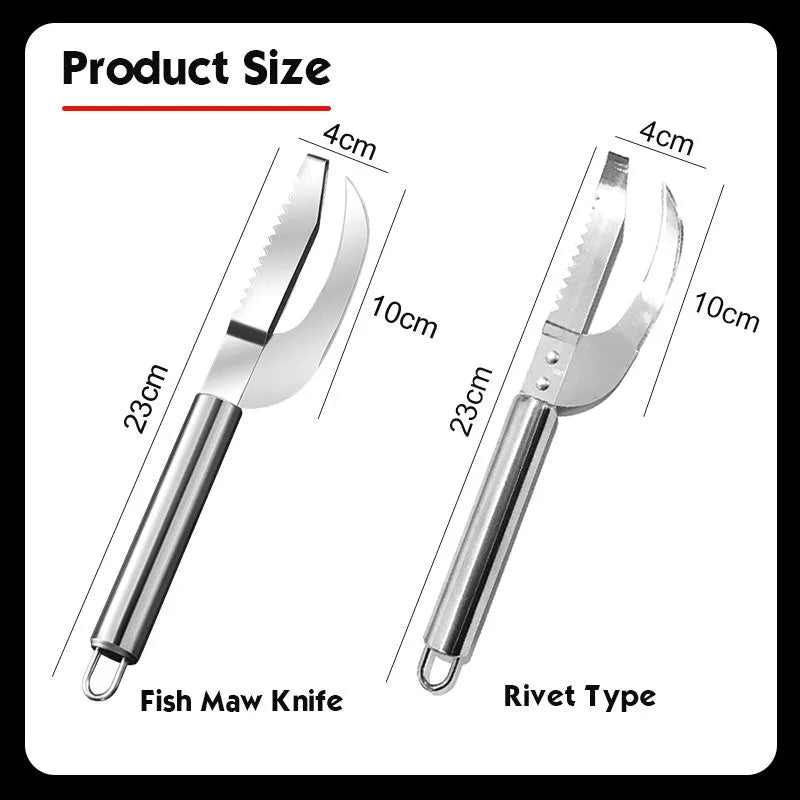 🔪🐟Stainless Steel 3 In 1 Fish Maw Knife