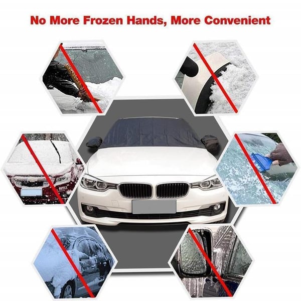 📢📢50% OFF !! ⏰Windshield Anti-Snow & Anti-Frost Cover with Mirror Protection – Ready-to-Drive in Any Weather!
