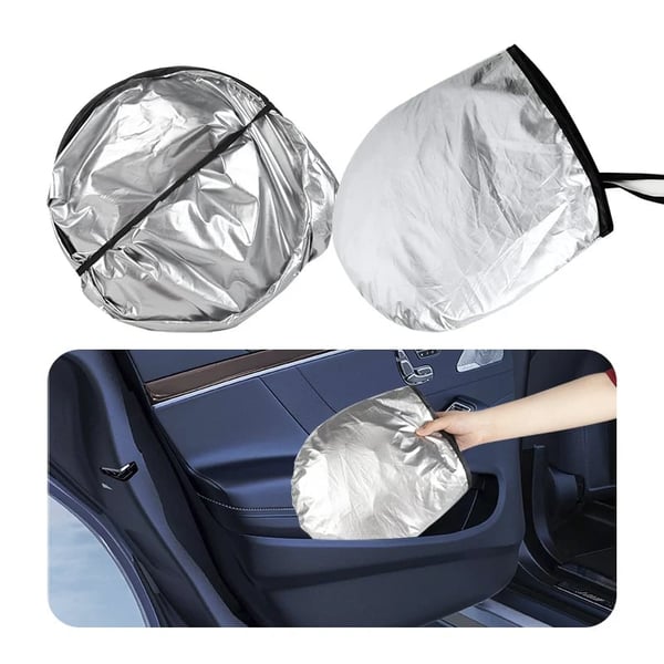 ☀️ 50% OFF NOW! 🚗 Windshield Sunshade – UV Protection, Foldable & Includes Steering Wheel Cover & Pouch 🛡️