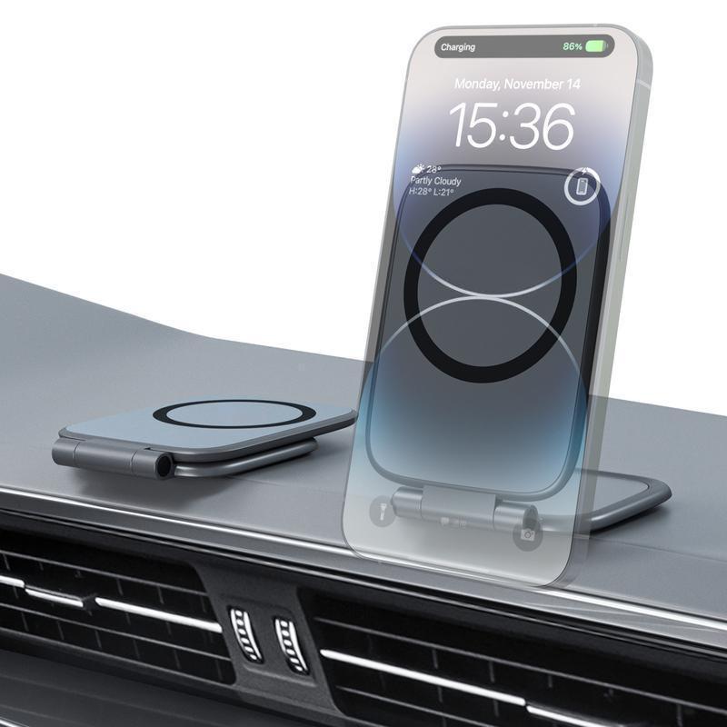 📢📢50% OFF !!!⏰Magnetic Strong-Hold Phone Mount—Sticks Like a Magnet, Stands Like a Rock!📱⚡