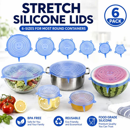 🥣 LIMITED‑TIME 50% OFF! 🫙 Adpartner Silicone Lids for Food Storage (6-Pack) ♻️