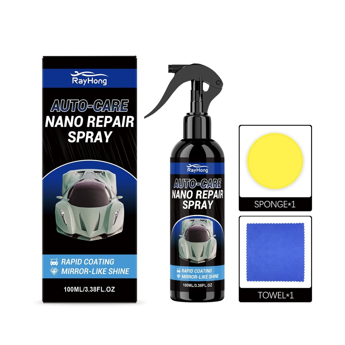 🚗 LIMITED-TIME 50% OFF! ✨ Car Nano Coating Repair Spray – Hydrophobic, Gloss Boost, Scratch Restore 💦