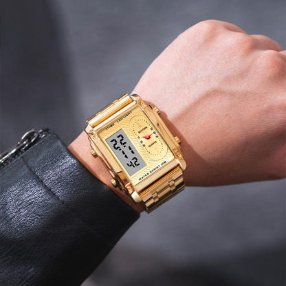 ⏳Limited time 50% OFF💥🎁Men's Square Creative Dual-Movement Multifunctional Sports Watch