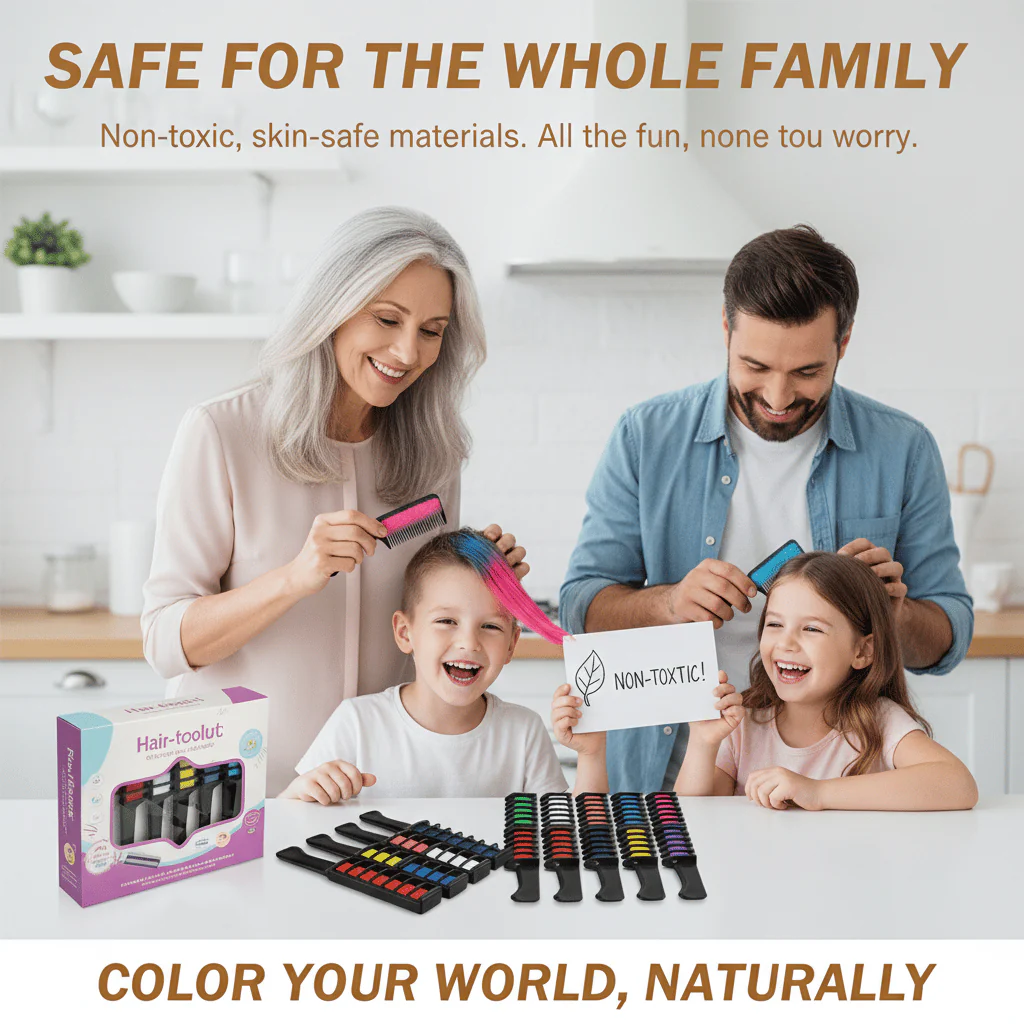 📢📢Buy 2 Get 1 Free⏰Temporary Hair Dye Chalk Comb- Cruelty Free🪮