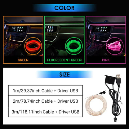 Car Ambient Light Cold Light Lamp Strip
